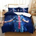 thumbnail image 1 of Houkig Kylian Mbappe Crib Set, Sports Mattress Protector, 3d Football Superstar Design, Microfibre, 3 Piece Set With Zip And 2 Pillowcases, ., 1 of 5