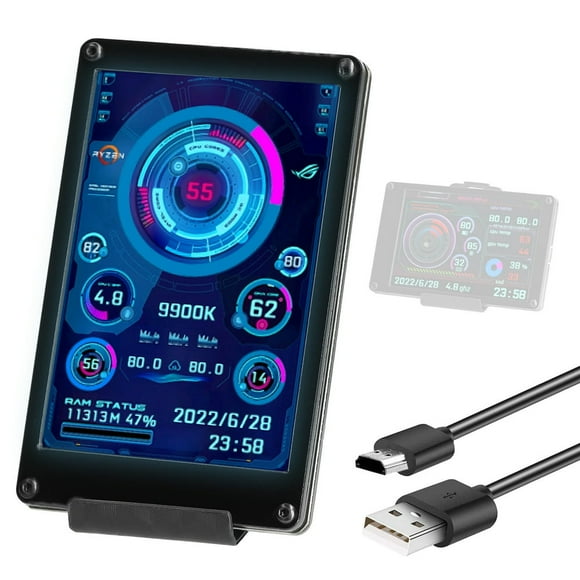 3.5 Inch IPS LCD Monitor Display Computers Monitor CPU GPU Monitoring Sub-Screen Support Raspberry Pi Wins Linux System
