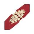 thumbnail image 2 of Cinturones elásticos anchos de strass para mujeres, banda de cintura gruesa para camisas de vestido, rojo, talla única, 2 of 6