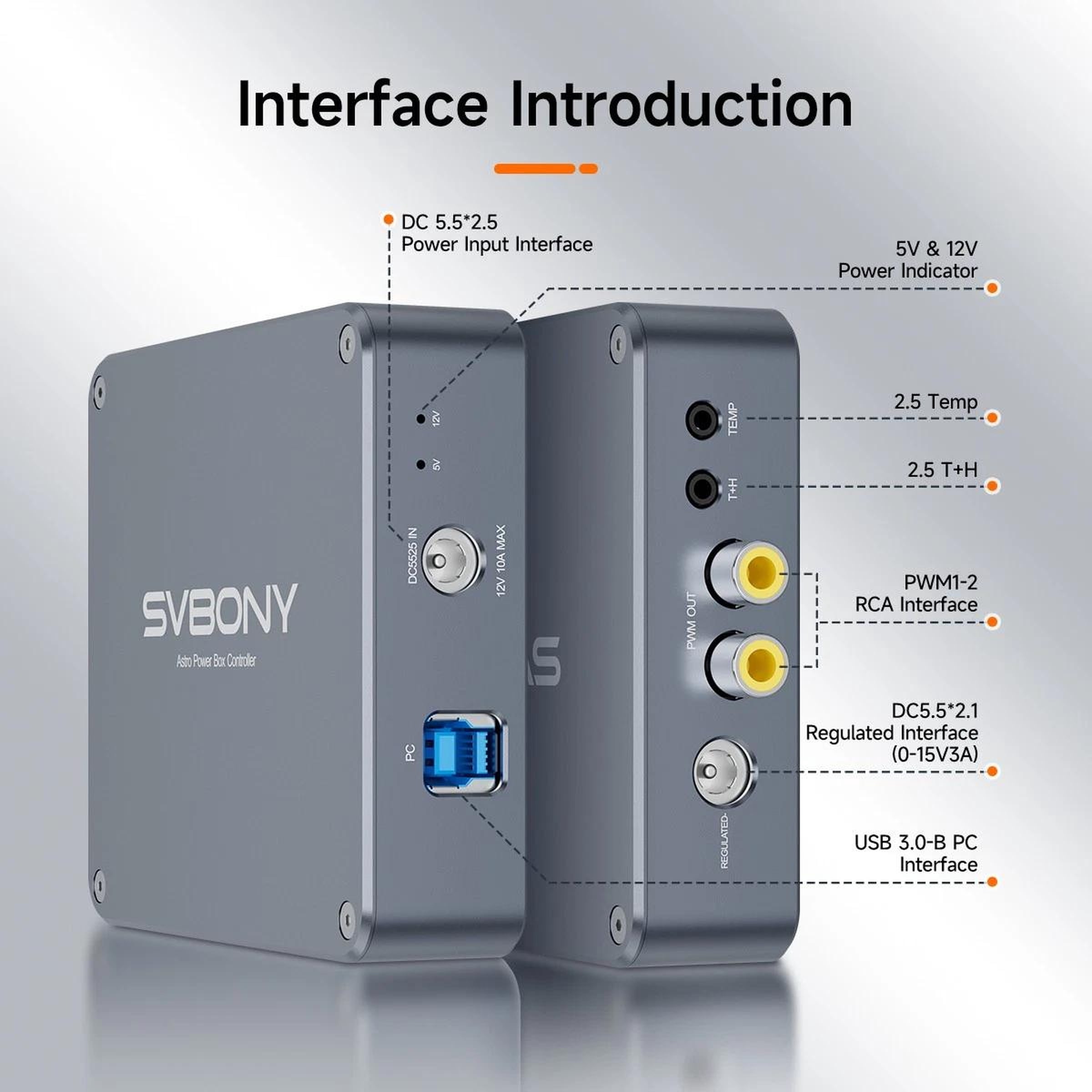 SVBONY SV241 Pro Smart Power Hub USB Control, Auto Dew for Astrophotography