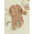 thumbnail image 3 of Bagilaanoe Newborn Baby Girl Boys Autumn Jumpsuit Long Sleeve Bodysuit 6M 9M 12M 24M Infant Fall One Piece Romper, 3 of 9