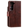 thumbnail image 4 of SaniMore for Samsung Galaxy S23 Case Multi-Functional Folio Flip Wallet, Premium PU Leather Cover Suppot Kickstand + Card & Cash Slots Full Body Protective Shell for Samsung S23, Brown, 4 of 9