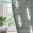 thumbnail image 4 of Yayeee Window Curtains Set of 2 for Living Room Light Filtering 63"x42", Beige Plants, 4 of 7