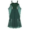 thumbnail image 5 of QATAINLAV Womens Gothic Corset Dress Sexy Lace Patchwork Ball Gown Oversized Cold Shoulder Cosplay Party Dresses 2024 Halloween Costumes Prime Today Green XXXL, 5 of 6