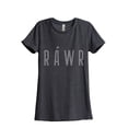 thumbnail image 1 of RAWR Only (Height is off, measured by letters and not ' ) Women's Fashion Relaxed T-Shirt Tee Charcoal Grey Medium, 1 of 3