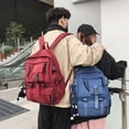 thumbnail image 2 of Japanese Style Solid Color Backpack 2022 New Schoolbag Junior High School Student Korean Backpack Female Backpack, 2 of 5