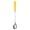 Yellow, variant on Hecteas Ceramic Handle Stainless Steel Spoon – Long Handle Coffee Stirring Spoon with 304 Stainless Steel Head, Heat Resistant Tea Spoon for Dessert Ice Cream Yogurt, Dishwasher Safe Silverware
