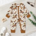 thumbnail image 2 of CAUYDY 3 6 9 Months 1T 2T Baby Boy Coming Home Outfits Newborn Sleepers Preemie Clothing Fall Winter Long Sleeved Bodysuit Infant Boys Pajamas Romper Coffee for Sizes 3-6 Months, 2 of 7