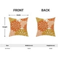 thumbnail image 5 of Fall Burnt Orange Outdoor Pillow Covers 18x18 Inch Set of 2 Mustard Yellow Coral Dahlia Floral Decor Throw Pillows Modern Geometry Flower Decorative Cushion Cases for Sofa Couch Bed Decorations, 5 of 6