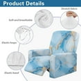 thumbnail image 6 of Renewold Marble Blue Recliner Couch Cover Wear Resistant Reclining Couch Cover 4 Pieces Stretch Recliner Slipcover Wear Resistant Furniture Protector Home Decor, 6 of 8