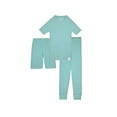 thumbnail image 3 of Sleep On It 100% Organic Cotton Rib Knit Snug-Fit 6-Piece Pajama Sets for Boys & Girls, Pink & Green, Size 2T, 3 of 4