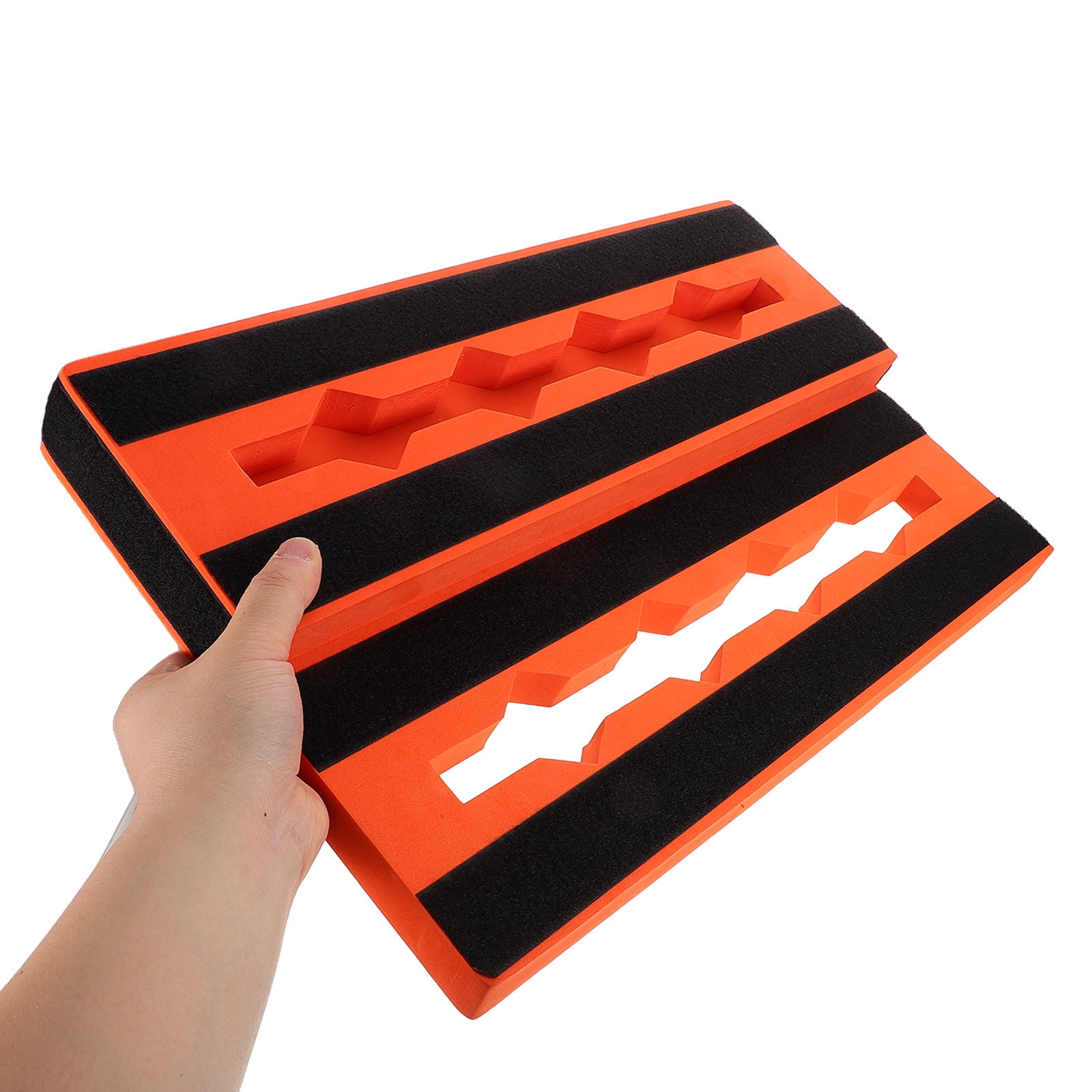 SEWOART Single Guitar Pedal Board with EVA Orange Stable Track, and Portable for Guitarists, 1 Pack