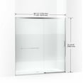 thumbnail image 2 of Kohler 707617-8G81-BL 75.5 x 68.25 to 71.62 in. Elate Sliding Shower Door with 0.31 in. Thick Heavy Crystal Clear Glass & Privacy Band - Matte Black, 2 of 7