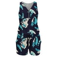 thumbnail image 3 of Aayomet Women'S Jumpsuits Women Summer Casual Print Jumpsuit High Waist Playsuit Sleeveless Jumpsuit Strappy Beach Pocket Romper,Navy XL, 3 of 4