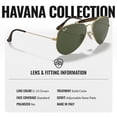 thumbnail image 5 of Ray-Ban RB3029 OUTDOORSMAN HAVANA COLLECTION Pilot Shaped Non-Polarized Sunglasses for Men - Includes Official RAYBAN Eyewear Kit - Ideal Formal & Casual Wear Sunglasses - G-15 Green Lens, 5 of 7