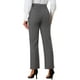 thumbnail image 3 of Pantalones largos rectos de cintura elástica con botones y cremallera de cuadros para mujer INSPIRE CHIC XL gris oscuro y negro, 3 of 6