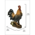 thumbnail image 3 of Hi-Line Gift Ltd. Large Cock On A Wood Barrel, 3 of 6