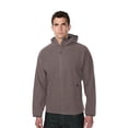 thumbnail image 1 of Tri-Mountain Performance Cavern F7887 bonded fleece hoody jacket, Medium, British Tan/Charcoal, 1 of 2