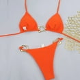 thumbnail image 5 of UTSJKR Womens Hot Bikinis Sets Sexy Swimsuits Plus Size Busty Bikini Tummy Control High Waisted Beachwear Sheer Bikini Orange L, 5 of 5
