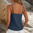 thumbnail image 5 of cocolona Womens Summer Camisole Linen Tank Tops V Neck Sleeveless Button Shirts Trendy Casual Adjustable Strap Solid Color Blouses, 5 of 6