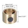 thumbnail image 2 of Sleeve Bearings 6mm/0.24" Bore,8mm/0.31" OD,8mm/0.31" Height,Wrapped Oilless Bushings Brass Graphite,Pack of 2, 2 of 4