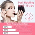 thumbnail image 4 of Heated Eyelash Curlers, Anti-Burn Rechargeable Heated Lash Curler, 3-Speed Intelligent Heated Lash Curler with Comb, Natural and Long-Lasting Electric Eyelash Curler, 4 of 6