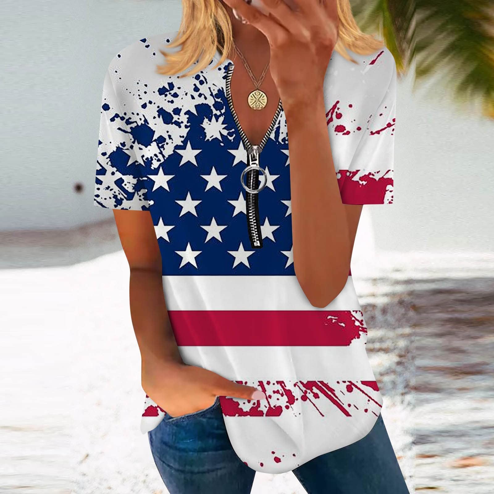 Women's American Flag Shirts & Patriotic Clothing