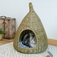 thumbnail image 6 of Natural Willow Pet Sleeping Bed, Cave, Basket For Dog or Cats with Cushion, 6 of 7