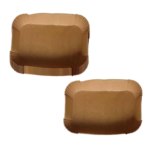 Papel para freidora de aire, resistente al aceite, rectangular, antiadherente, para asados 100 piezas