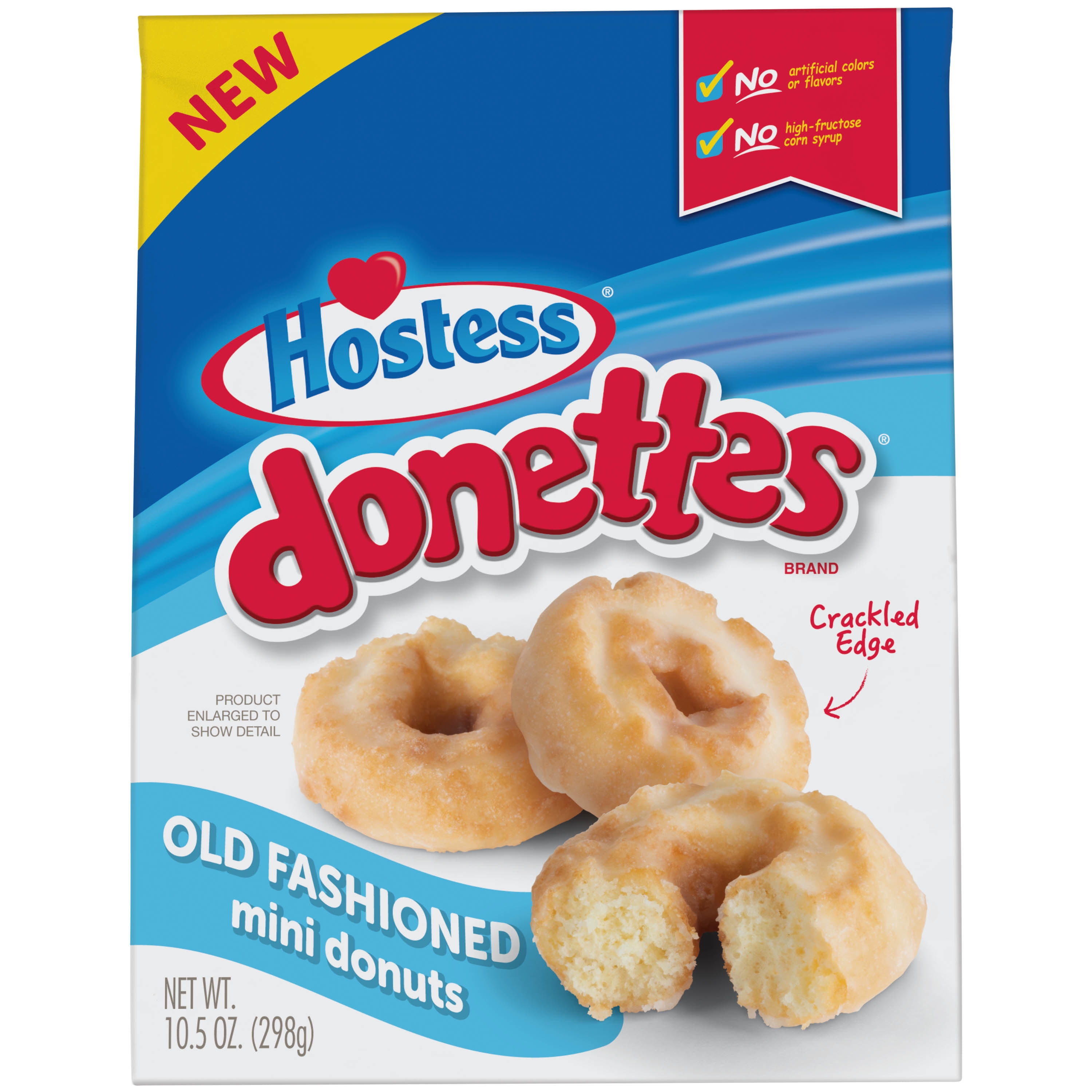 HOSTESS Old Fashioned Mini Donuts, Poppable Snack, Resealable