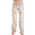 thumbnail image 5 of Adult Easter Pajamas Drawstring Wide Leg Lounge Sleepwear Funny Rabbit Print Comfy Stretch Waist Pants (Vermilion,M), 5 of 7