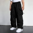 thumbnail image 7 of Quotay Kids Cargo Pants with Multiple Pockets for Boys and Girls Outdoor Casual Play Everyday Comfortable Trousers for Boys 5-14 Years Black,13-14 Years, 7 of 7