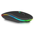 thumbnail image 1 of 2.4GHz & Bluetooth Mouse, Rechargeable Wireless LED Mouse for Lenovo Tab K10 ALso Compatible with TV / Laptop / PC / Mac / iPad pro / Computer / Tablet / Android - Onyx Black, 1 of 7