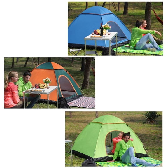 2 Person Pop Up Lightweight Camping Tent, Outdoor Easy Set Up Automatic Family Travel Tent, Portable Backpacking Ultralight Waterproof Windproof Anti- Sun Shelter Tent
