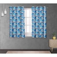 thumbnail image 2 of S4Sassy Cotton Duck Austin Rose Pink Floral Double Panel Short Window&nbsp;Eyelet Living Room&nbsp;Curtains- 54X56 Inches, 2 of 4