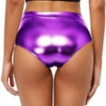 thumbnail image 2 of Women's Metallic Booty Shorts Rave Bottoms Dancing Hot Pants Clubwear Lingerie, 2 of 5