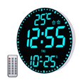 thumbnail image 4 of Reloj de pared Digital grande de 11,6 pulgadas con alarma remota, reloj con pantalla de hora, fecha, temperatura y semana, temporizador redondo , estilo A, 4 of 8