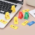 thumbnail image 4 of Uxcell Miniature Warning Sign, Please Queue Up Signs, Plastic Street Scene Model Mini Floor Caution Sign, Perfect for Dollhouse Decor Role Play Construction Toy (Yellow, 2 Pcs), 4 of 6