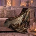 thumbnail image 6 of Sepia-Toned Vintage Ghost Holding Bouquet Mysterious Painterly Art, Festive Halloween Scene, Warm Flannel Blanket for Living Room and Family Room, Art Lovers Halloween Gift, Festive Home Decor, 6 of 9