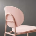 thumbnail image 4 of Side Dining Chair, Set of 2, Plastic, Metal Steel, Pink, Modern Contemporary Urban Design, Kitchen Room Cafe Bistro Restaurant Hospitality, 4 of 10