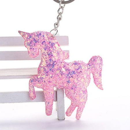 KABOER Sequin Unicorn Keychains Colorful Key Chain for Handbag Purse Party Decor