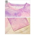 thumbnail image 4 of Luxtrada Womens Summer Short Sleeve Gradient Plus Size Casual Beach T Shirt Tops Blouse Tunic T-Shirt Loose Tunic T-Shirt M-3XL, 4 of 6