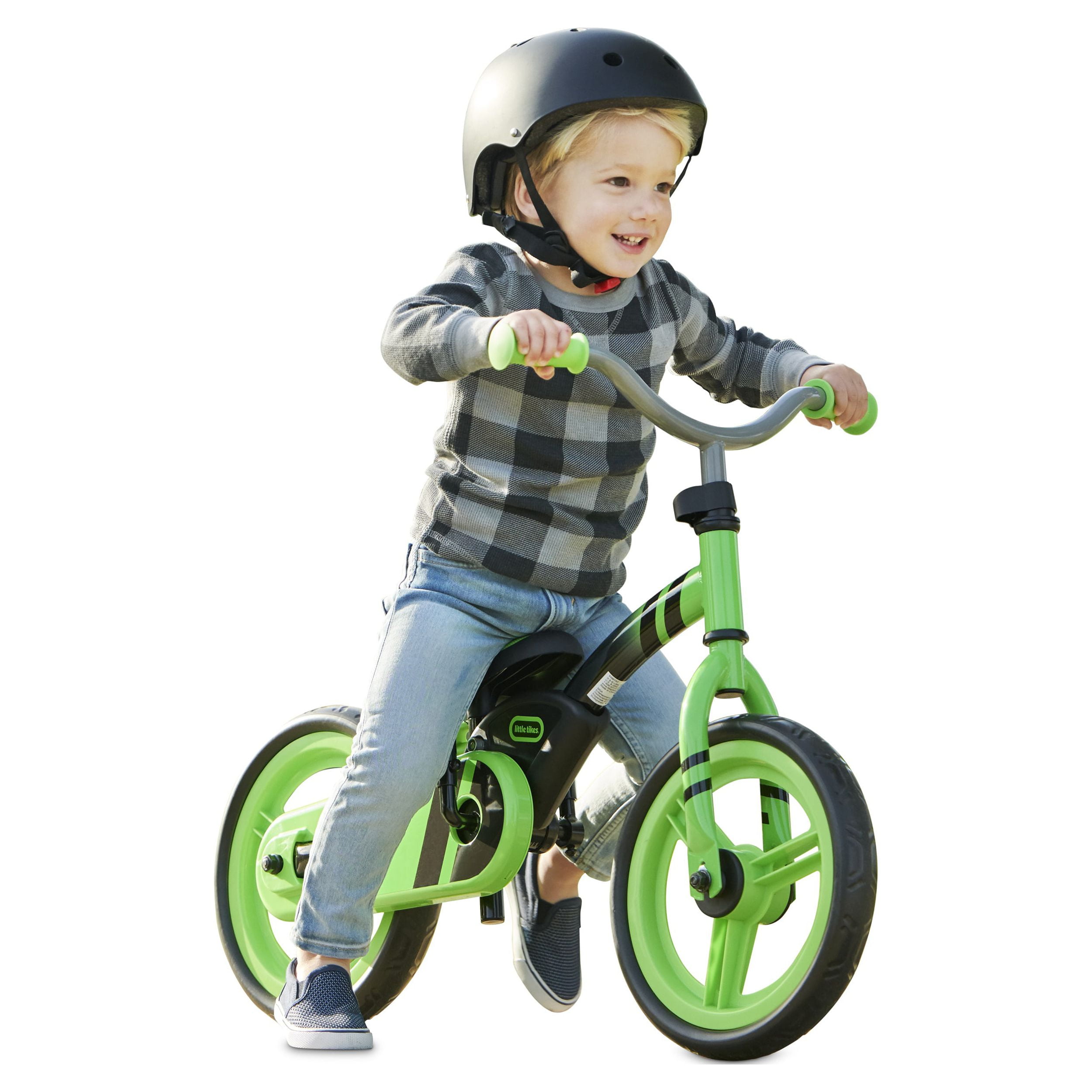 My First Balance to Pedal Training Bike Kids in Green, Ages 2-5 Years, 12 Inch