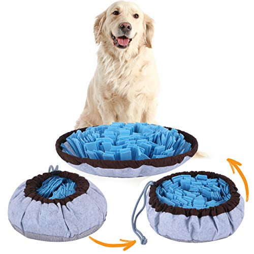 Pet Arena Adjustable Snuffle mat for Dogs, Dog Puzzle Toys, Enrichment Pet Foraging mat for Smell Training and Slow Eating, Stress Relief Interactive Dog Toy for Feeding, Dog Mental Stimulation Toys