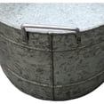 thumbnail image 3 of Maykoosh Vintage Vogue Embossed Design Oval Shape Galvanized Steel Tub With Side Handles, Large, Silver, 3 of 5