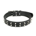 thumbnail image 1 of Dog Collar with Rivets Adjustable Buckle PU Leather Chic Collars for Medium Large Dogs, 1 of 8
