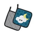 thumbnail image 2 of Weather Cloudy Moon Face Pair of Pot Holders, 2 of 3