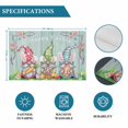 thumbnail image 6 of Easter Bunny Gnomes Placemats Set of 4, Spring Easter Eggs Floral Teal Wood Placemats for Dining Table, Place Mats for Kitchen Tabletop, Waterproof Wipeable Dining Table Mats Set, 6 of 9