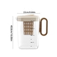 thumbnail image 3 of Large Capacity Refrigerator Water Pitcher with Spigot | Leakproof Lid & Wide Mouth for Easy Cleaning | Fruit Infuser & Beverage Dispenser for Kitchen, Living Room, and Office | 1.6 Quart Househo, 3 of 6