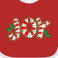 thumbnail image 4 of Inktastic Candy Cane Joy Boys or Girls Baby Bib, 4 of 4
